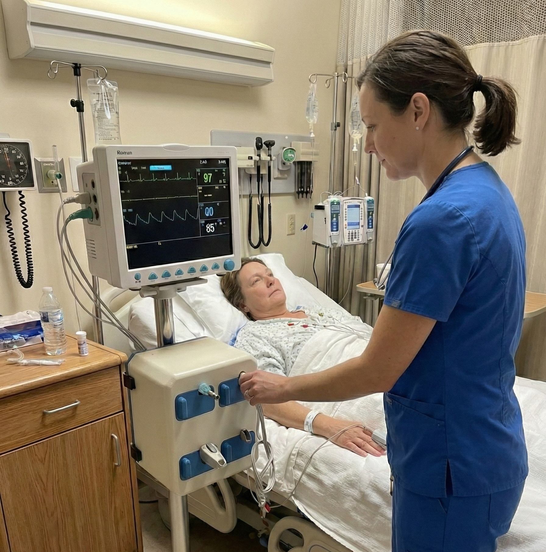 Reel Care device in use showing organized cable management